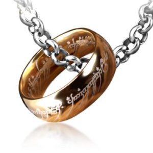 anello con collana il signore degli anelli